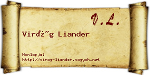 Virág Liander névjegykártya